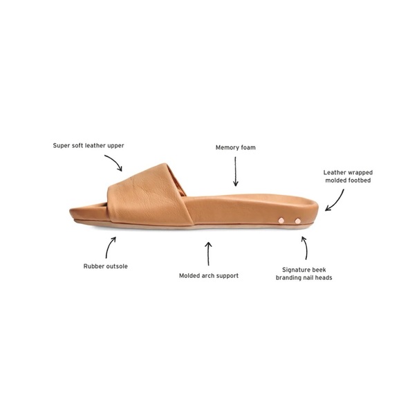 Beek Gallito Honey Leather Slides - Picture 3 of 10